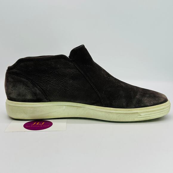 ECCO Women's Soft 7 Gray Nubuck Side Zip Ankle Sneaker Booties Size 42 EU/ 11 US - Picture 7 of 11